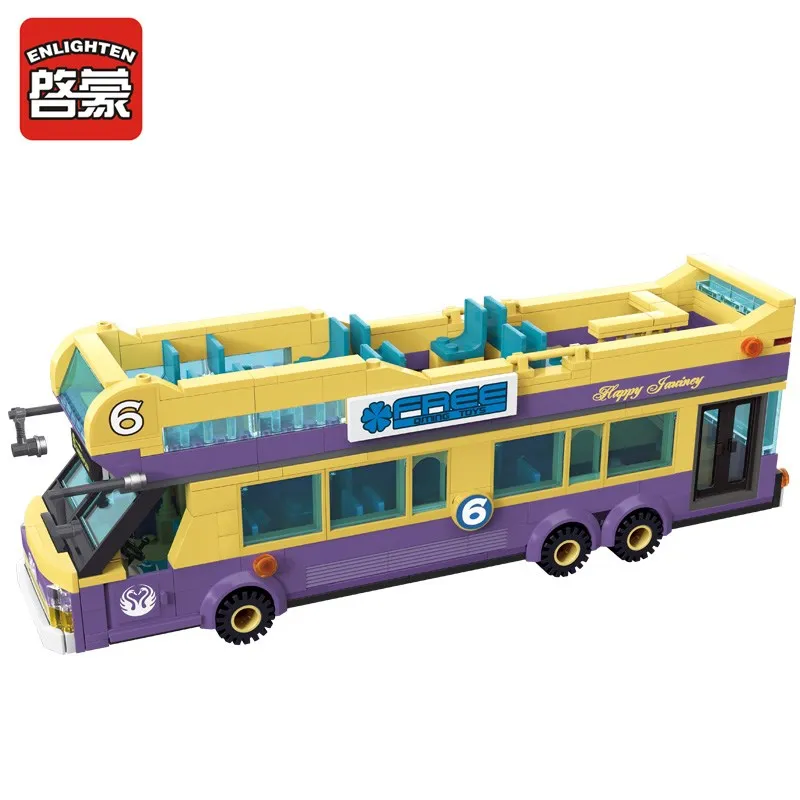 Enlighten Models Building toy Compatible with Lego E1123 455pcs Bus Blocks Toys Hobbies For Boys Girls Model Building Kits Enlighten Models Building toy Compatible with Lego E1123 455pcs Bus Blocks Toys Hobbies For Boys Girls Model Building Kits