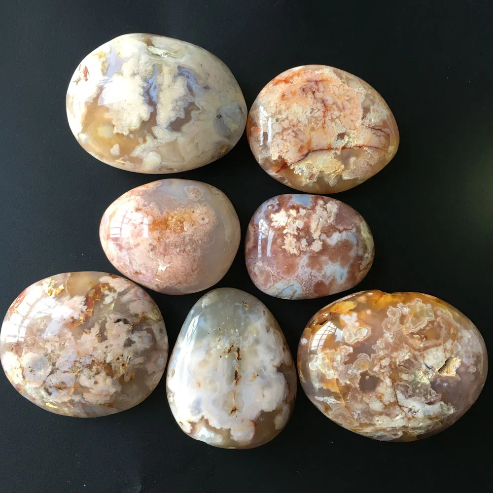 

1310g 7pcs Sakura agate ! NATURAL CARNELIAN CRYSTAL QUARTZ Agate fengshui healing