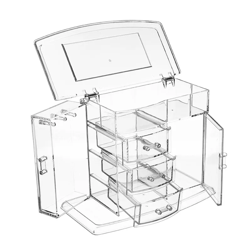 Акриловый Органайзер для ювелирных изделий, модный косметический ящик для хранения косметических средств, многофункциональный ящик для хранения ювелирных изделий для ухода за кожей
