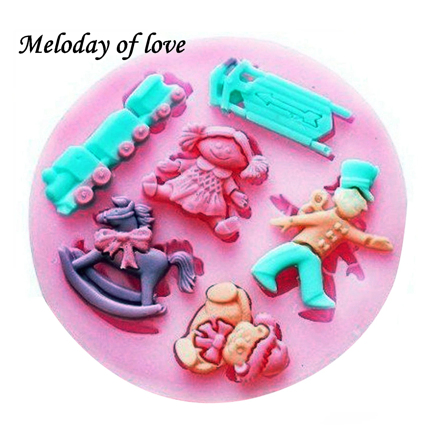 Силиконовая форма для детских игрушек в виде шлейфа|fondant silicone molds|silicone moldcake decorating