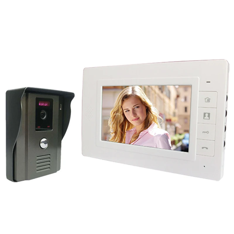 

7inch Tft Lcd Screen Video Door Phone Video Intercome Doorbell Night-Vision Cmos Outdoor Security Camera Home Security(Us Plug#8