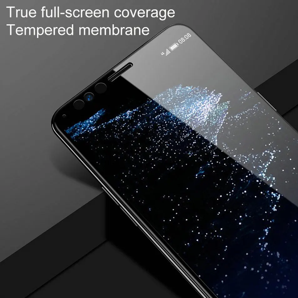 5D Glass for Huawei P20 Lite Full Cover Protective Round Screen Protetor for Huawei Honor 10 9  P10 Lite P20 Pro Tempered Glass (2)
