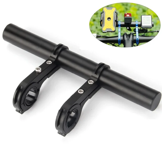 US $9.89 Bicycle Light Holder Handlebar Extender Cycling Bike Frame Double Extension Mount Holder for Bike L