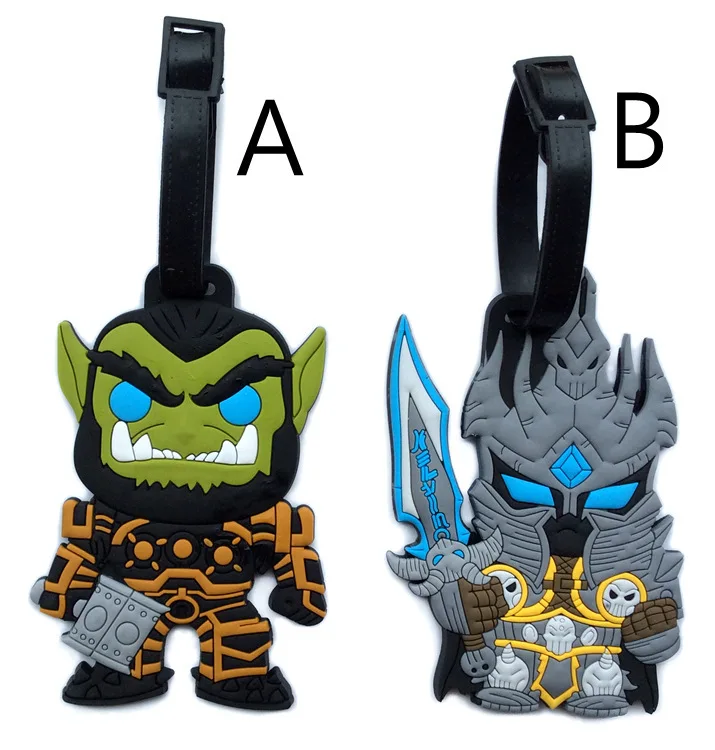 

2018 Valiz Luggage Cover Maletas Travel Accessories Cartoon Luggage Tag World Of Warcraft Check Tags Hang Act The Role Of Card