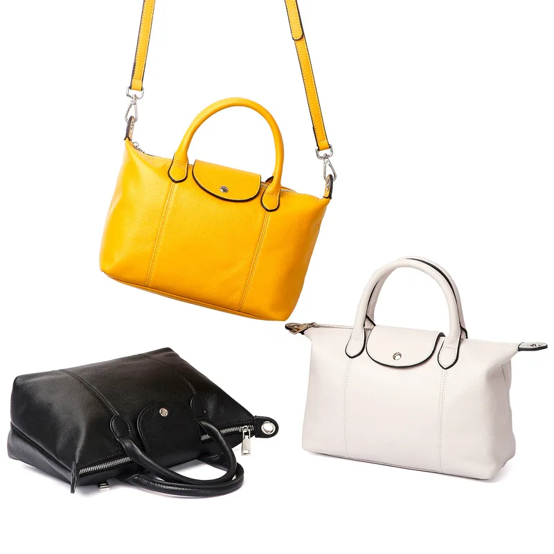 النساء حقائب يد جلدية عارضة الأصفر حمل أكياس Crossbody حقيبة حقيقية جاكيت جلدي-مقبض حقيبة الأزياء شابة حقيبة يد بوسطن حقيبة