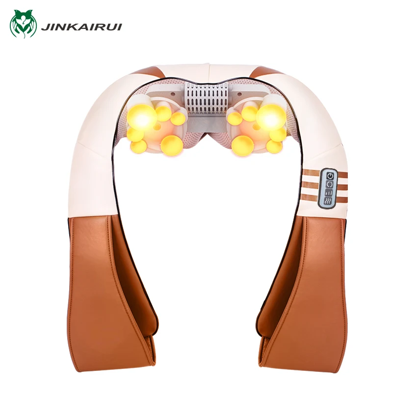 JinKaiRui U Shape Electric Shiatsu Kneading Back Neck Shoulder Foot Body Massager Infrared Heated Car Home