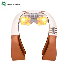 JinKaiRui U Shape Electric Shiatsu Kneading Back Neck Shoulder Foot Body Massager Infrared Heated Car/Home Massagem