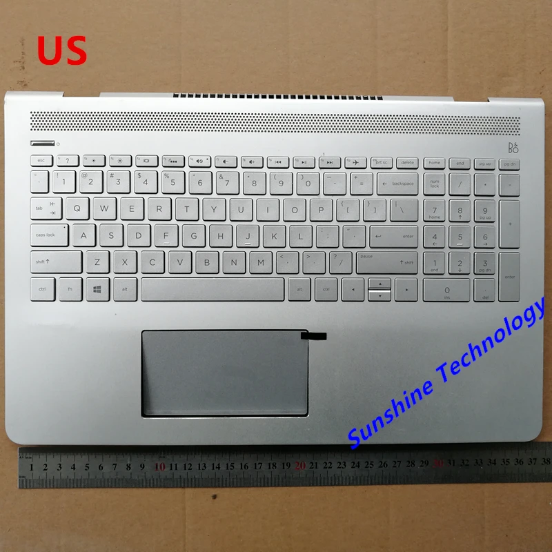 

95% new backlit laptop keyboard with touchpad palmrest for HP Pavilion TPN-Q190 US