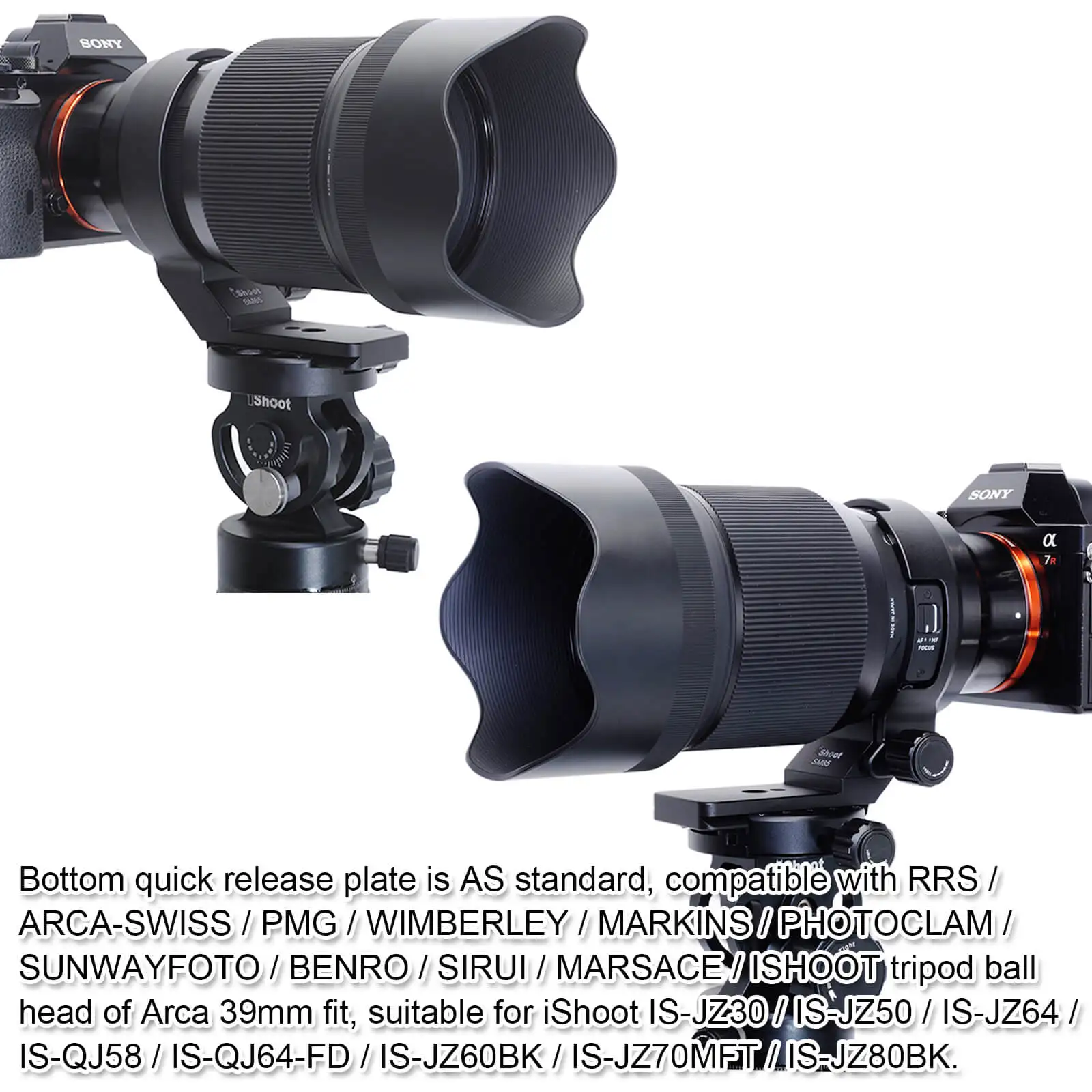 Tripod Mount Ring Lens Collar with Quick Release Plate for Sigma 85mm f/1.4 DG HSM Art Lens (for Canon EF, Nikon AF, Sony E)