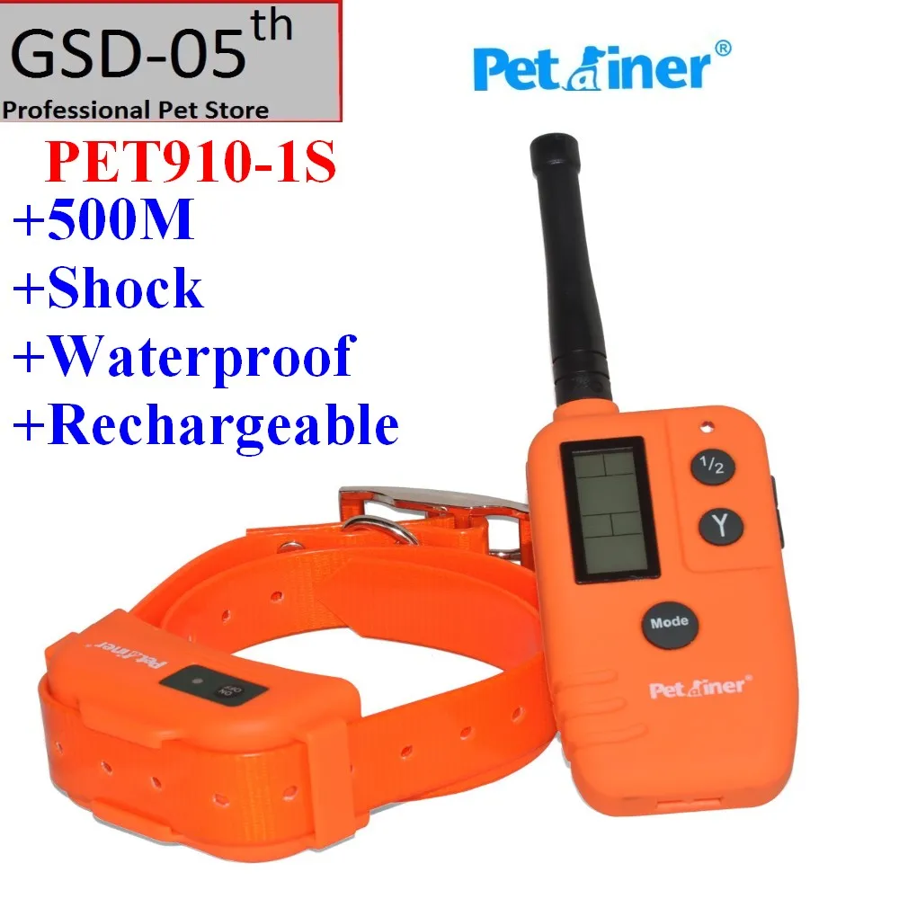 Ошейник для дрессировки домашних собак Синий ЖК-дисплей Электрический дистанционный перезаряжаемый водонепроницаемый охотничий дрессировочный ошейник для собак только PET910-1S