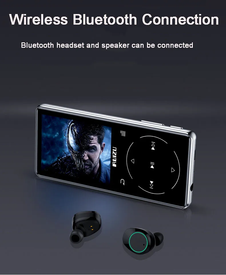 Ruizu D16 8G New Metal Bluetooth MP3 player Bulit-in Speaker with FM radio voice recorder e-book Portable Video player