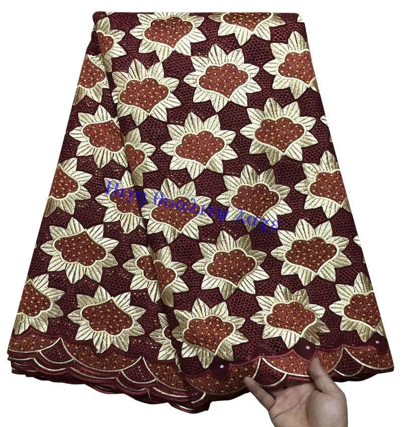 

2017 African Swiss Voile Lace Wedding Women Wedding dress High quality French Stones Swiss Voile Laces in Switzerland NJK5654