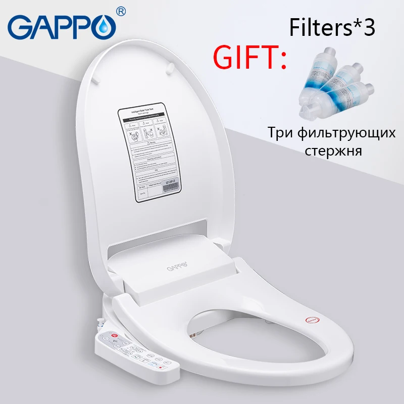 GAPPO Toilet Seats Smart Bidet Toilet Seats Intelligent clean dry toilet cover Washlet Elongated Bidet Lid Cover Heated sits цена GAPPO Toilet Seats Smart Bidet Toilet Seats Intelligent clean dry toilet cover Washlet Elongated Bidet Lid Cover Heated sits цены онлайн