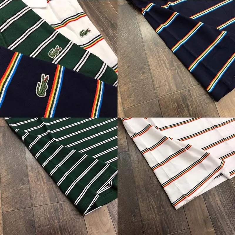 Lacostelegend men's T Shirt 2019 casual stripe shirts Summer Fashion Short Sleeve T Shirts Slim Fit Top Tees China Size M-2XL Lacostelegend men's T Shirt 2019 casual stripe shirts Summer Fashion Short Sleeve T Shirts Slim Fit Top Tees China Size M-2XL