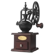 Ручная кофемолка EspressoRetro style, деревянная кофемолка для зерен, шлифовальный круг обозрения, дизайнерская ручная кофеварка, кухонные инструменты