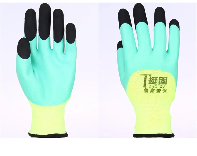 1 Pair Safety Gloves Working Men Coated Gloves for builders Reusable Work Gloves Breathable Anti Slip Protective Glove
