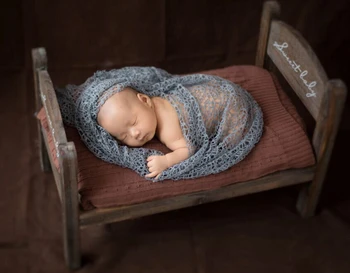 

Wooden Baby Bed Photography Props,Vintage Baby Crib Newborn Fotografia #P0432