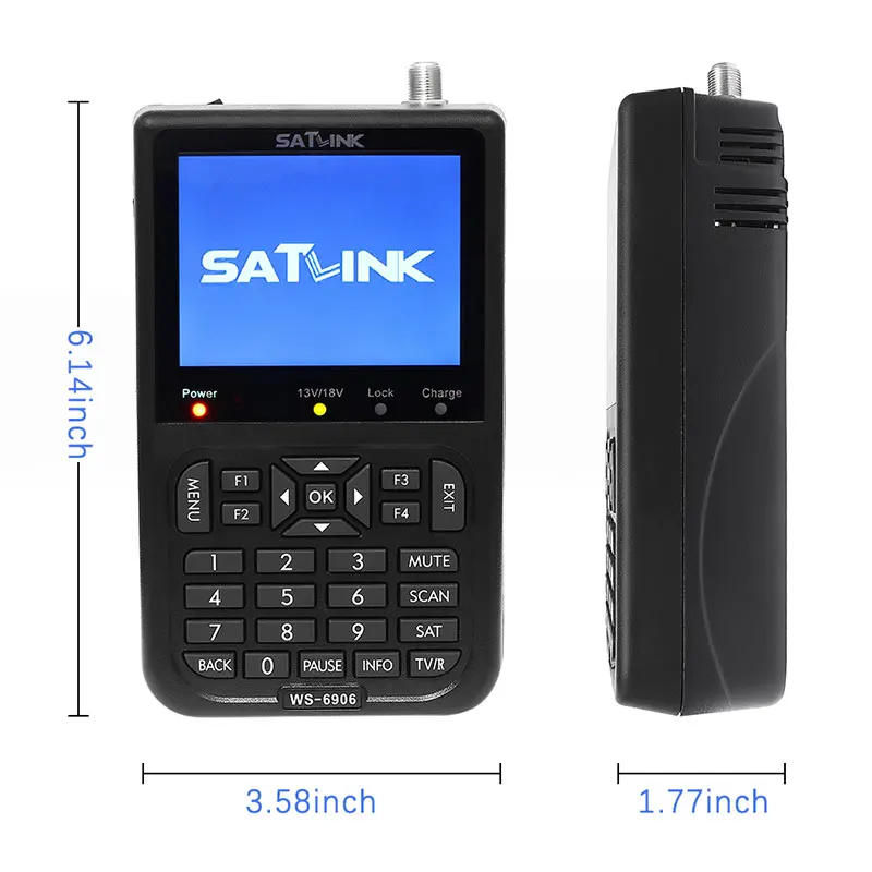 Satxtrem Satlink WS 6906 Sat Findermini Mini dgical DVB-S2 FTA приемник спутниковый измеритель поддерживает QPSK Satlink спутниковый искатель