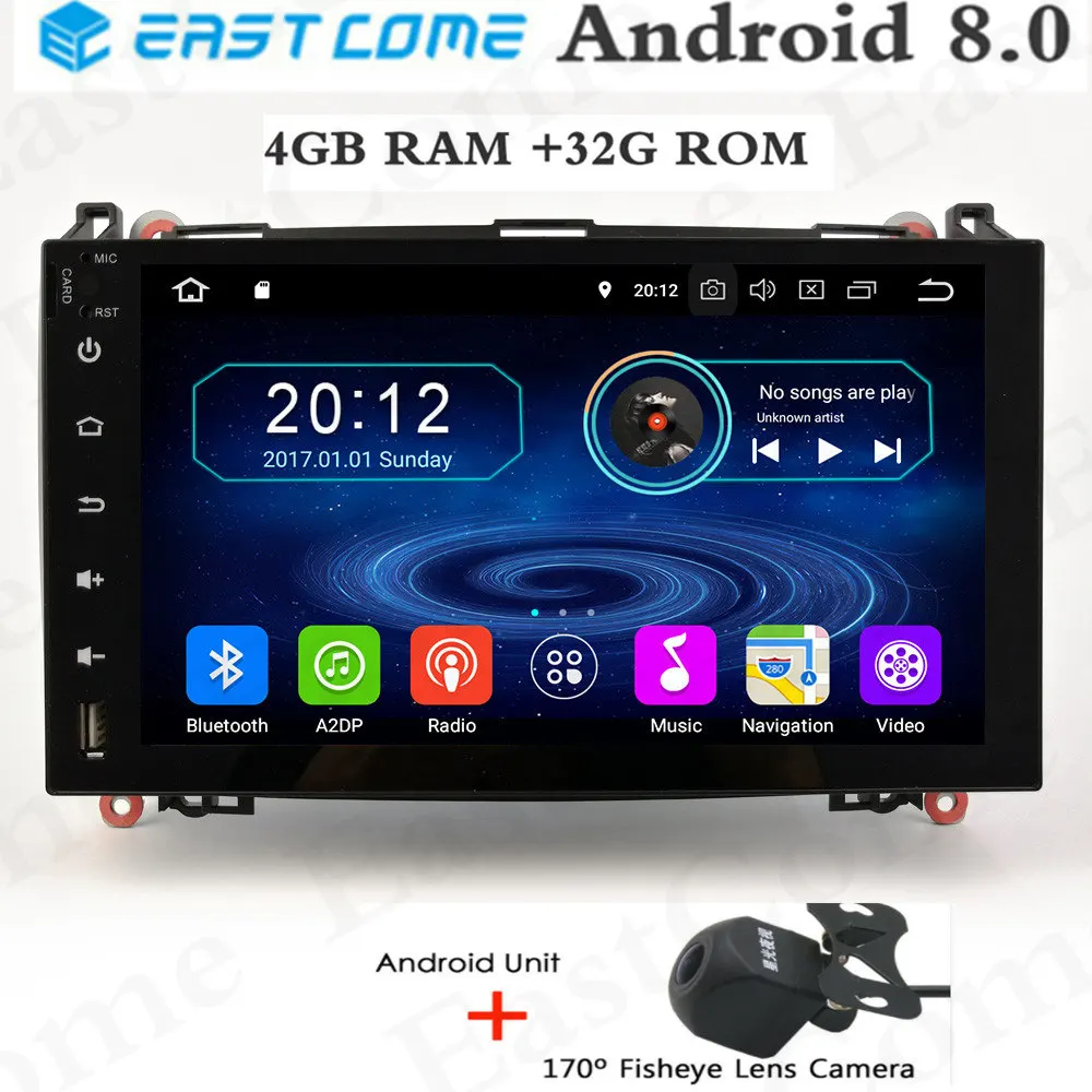 Автомобильный DVD-плеер с восьмиядерным процессором Android 8 0 ОЗУ 4 Гб для Mercedes Benz B200