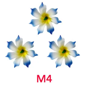 M4 3 шт 4 см/6 см/8 см/10 см/12 cmFoam Гавайский цветок Плюмерия шпилька frangipani цветок свадебные зажимы для волос - Color: M4