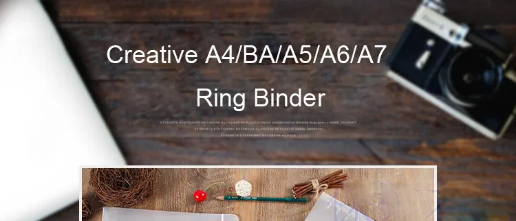 1 Creative Ring Binder B5A4567 PP Notebook Accessory Sheet Shell  office & school supplies Stationery Transparent Concise 6 Holes