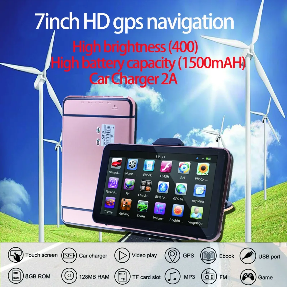 Oriana 2018 Новый 706 7 дюймов gps навигатор для грузовиков 800 МГц FM/8 ГБ/DDR 128 м новые карты