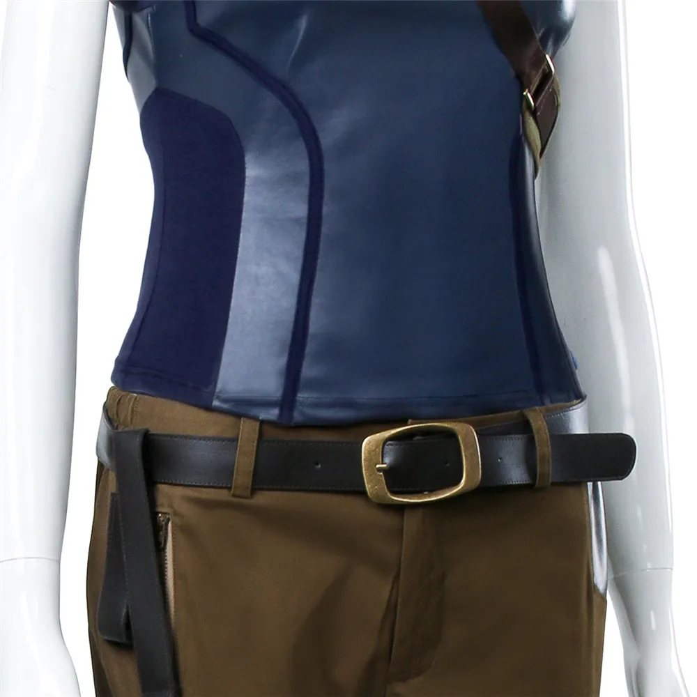 Women's Lara Croft Dark Blue & Army Green Costume for Halloween and Christmas, inspired by the Shadow of the Tomb Raider Movie image 5