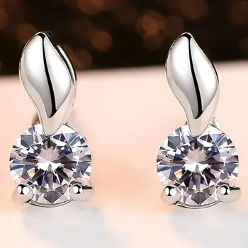 

Women Ear Studs Women Wedding Engagement Jewelry AccessoriesFox Tail Zircon Ear Stud Earrings Small Crystal Earrings Women