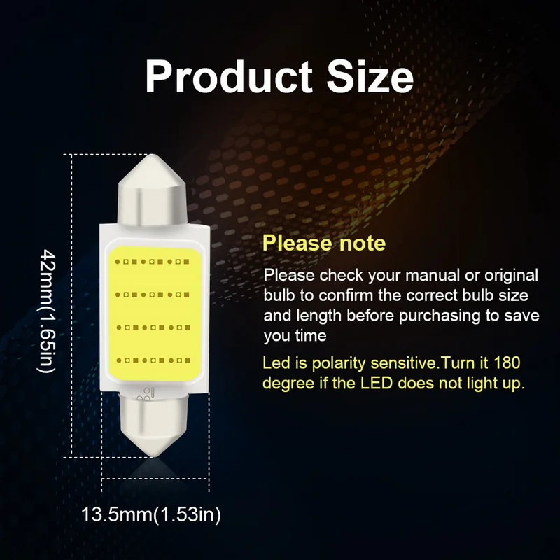 Safego 10 шт. C5W светодиодное освещение фестонного типа для автомобиля лампы 12 COB чипы 31 мм 36 мм 39 мм 41 мм 42 мм авто Интерьер купольные огни сигнальная лампа 12 В Белый
