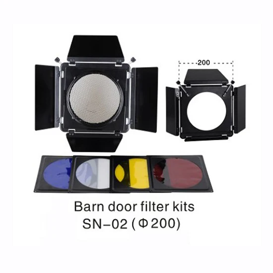 

Photo accessories Barn door filter with 4 filters for Bowens