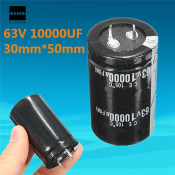 

New 1pcs 63V 10000UF 30mm*50mm Long Life High-frequency Temp Electrolytic Capacitor Durable Quality Capacitors
