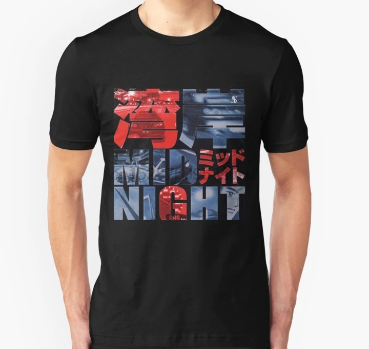 Мужская футболка с коротким рукавом Wangan midnight ost унисекс одним вырезом Женская |
