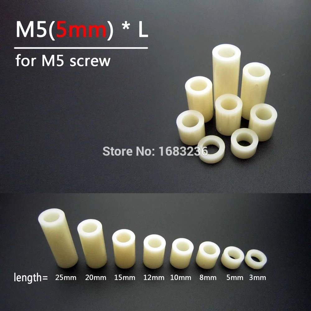 uxcell 20pcs ABS Round Spacers Washers OD 11mm ID 5mm Height 8mm for M5 Screws uxcell 20pcs ABS Round Spacers Washers OD 11mm ID 5mm Height 8mm for M5 Screws