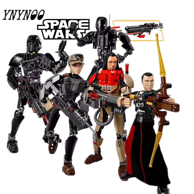 

StarWars Rogue One Figures K-2SO Kylo Ren Captain Phasma Rey Poe Dameron Finn Darth Vader toys building blocks Legoinglys