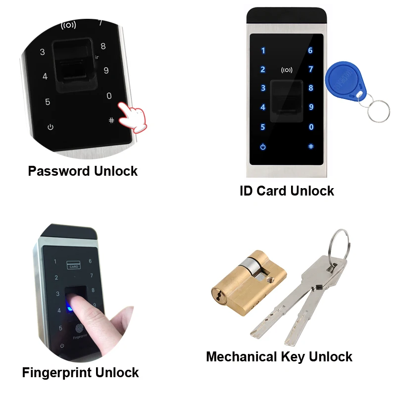  RAYKUBE Fingerprint Lock For Home Anti-theft Door Lock Keyless Smart Lock With Digital Password RFI - 32846716164