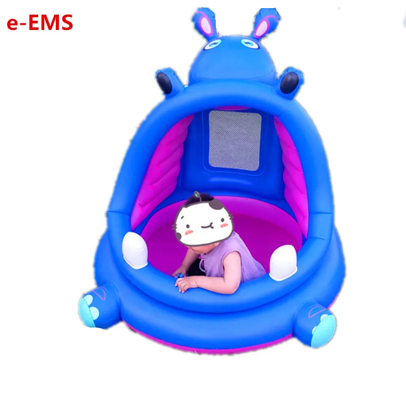 

Sun-shade Paddling Pools Inflatable Hippo Swimming Pool Infant Bath Tub Children Sea Ball Pool G2022