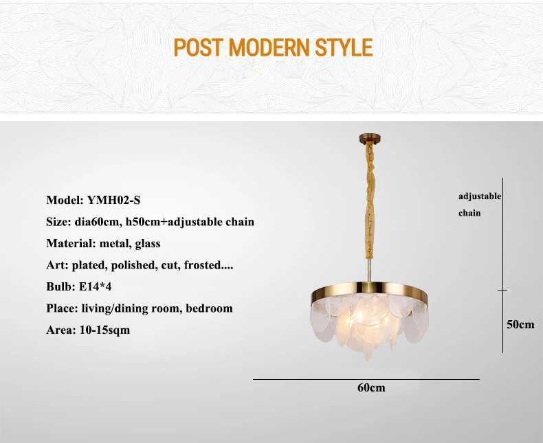 Living Room Led Hanging Lamp Modern Copper Metal Led Chandelier Lighting Dining Room Led Glass Pendant Chandeliers Lights Lustre