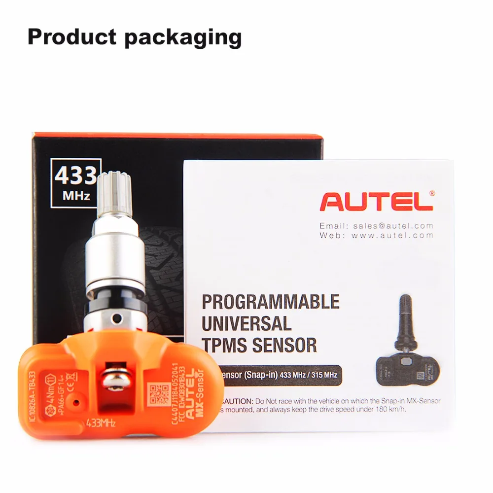 Autel tpms Mx датчик 4 шт. 433 МГц Универсальный TPMS Датчик mx senor MX поддерживает мониторинг
