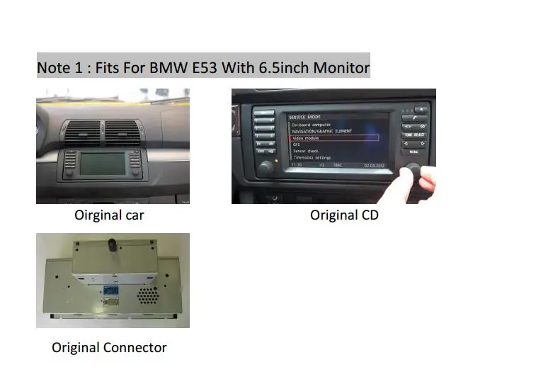 BMW E53 X5 SHARP NAVIGATION MONITOR RADIO DISPLAY 16:9 WIDE SCREEN LCD GLASS 2001 2002 2003 2004 2005 2006 