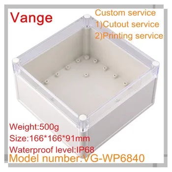 

2pcs/lot electric project box 166*166*91mm IP68 waterproof ABS plastic enclosure diy case for outdoor power support