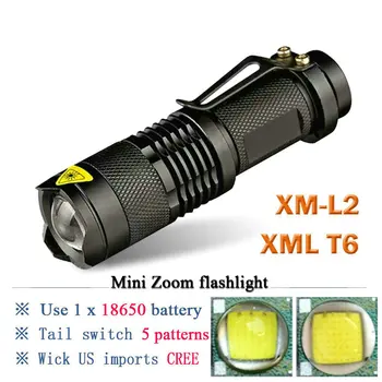 

Pocket torch flashlight mini xml t6 charge flash light telescopic waterproof L2 flashlight 18650 camping led lantern spotlight
