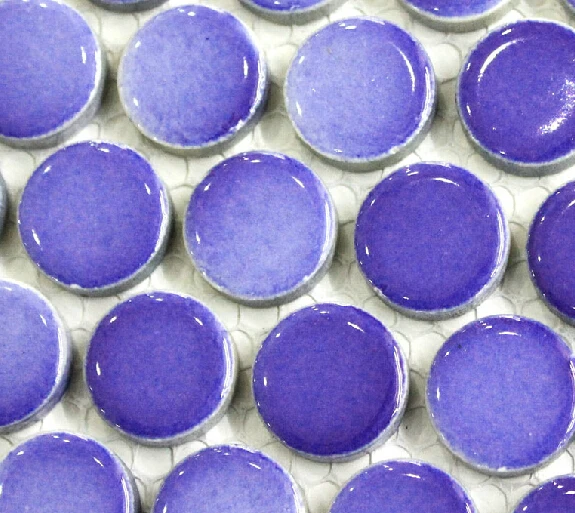 Средиземноморский Пенни Круглый смешанный синий Porcelian керамическая мозаика плитка, DIY Ванная комната Kithchen душ стены/напольная плитка