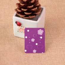 Бумага серьги Дисплей карты 200 шт./лот фиолетовый цвет Драгоценности экрана метки/карты из Китая Дизайн