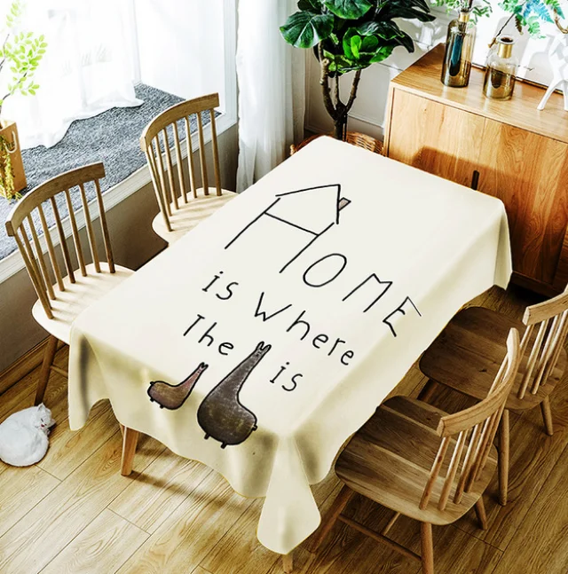 

Simple Printed Polyester Waterproof Tablecloth Home Hotel Decorative Modern Table Cover For Photo Studio Photography Props LF97
