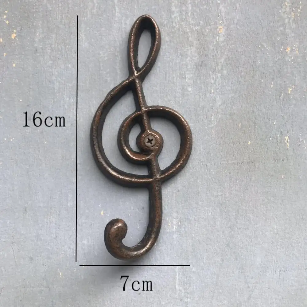 Cast Iron Music Note Wall Hookin Hooks & Rails from Home & Garden on