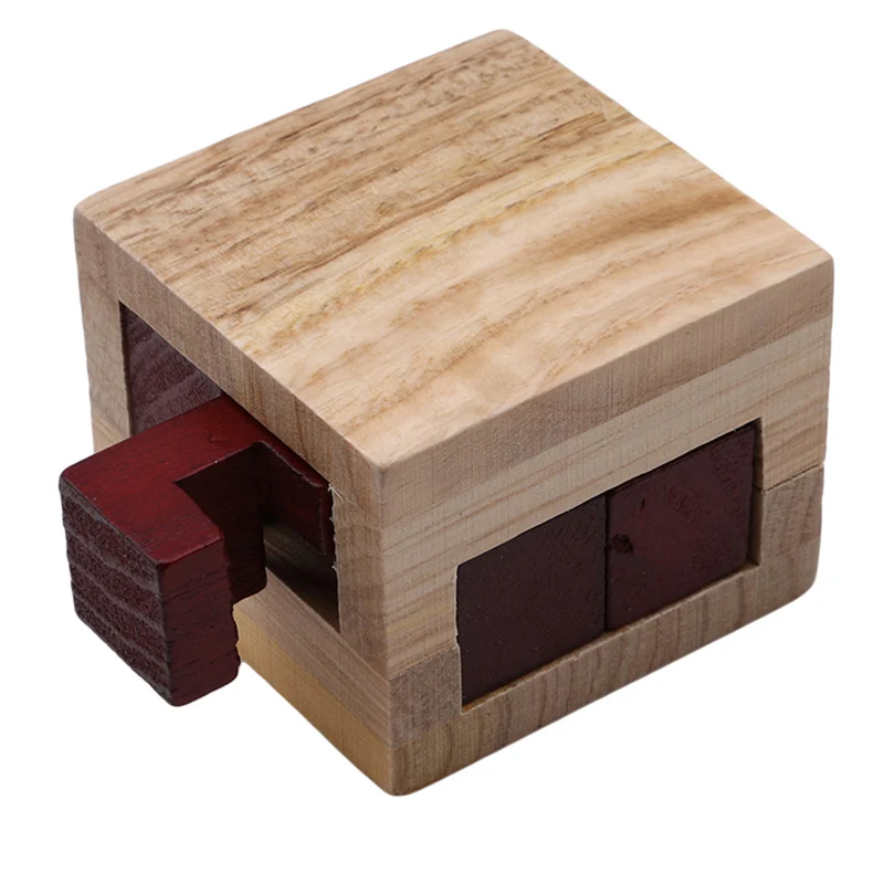 High quality Wooden Magic Box Puzzle Game Luban lock IQ toys For Children Adult Educational Toys