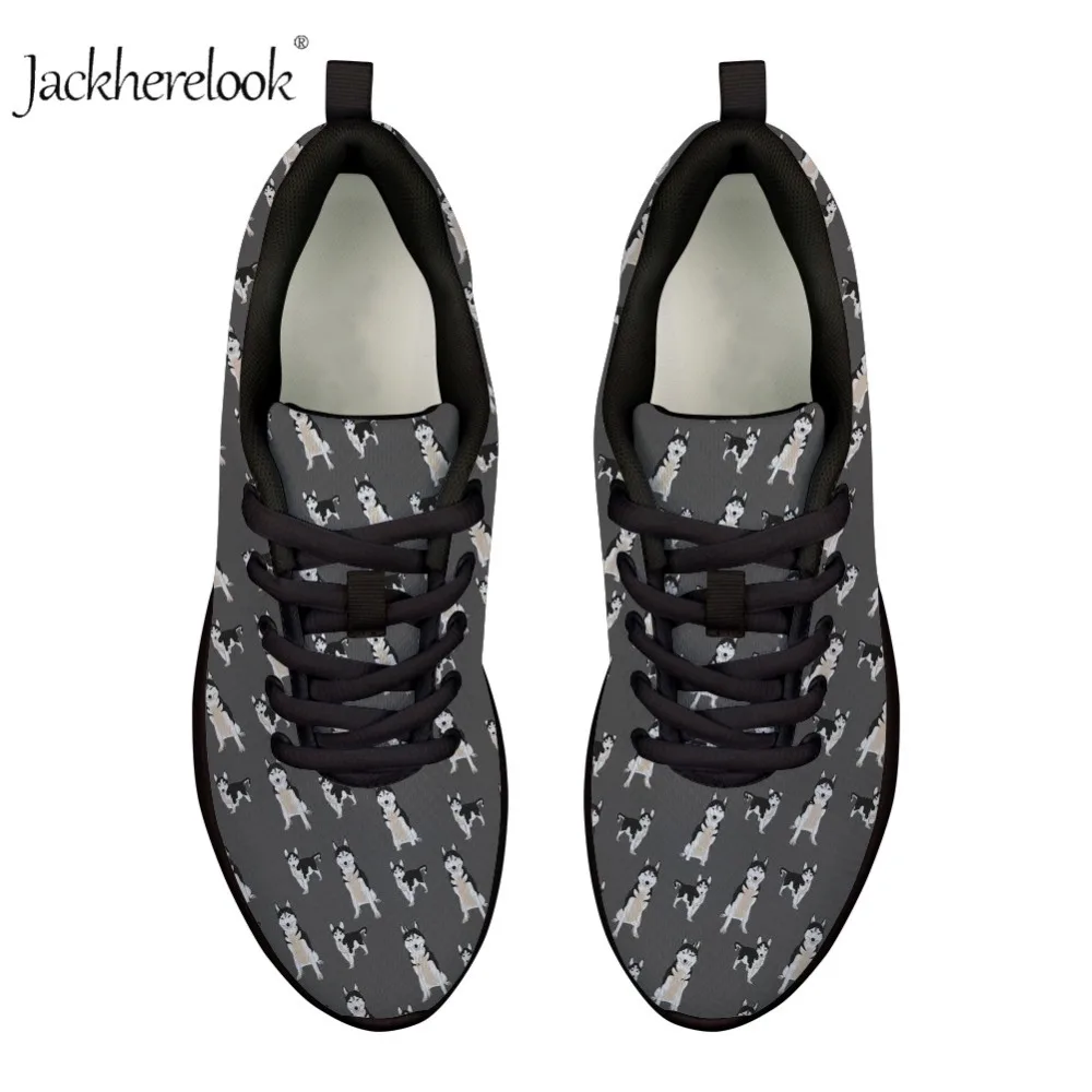 

Jackherelook Siberian Husky Print Sneakers Fashion Light Breathable Men Casual Shoes Male Mesh Boys Shoes Soft Zapatillas Hombre