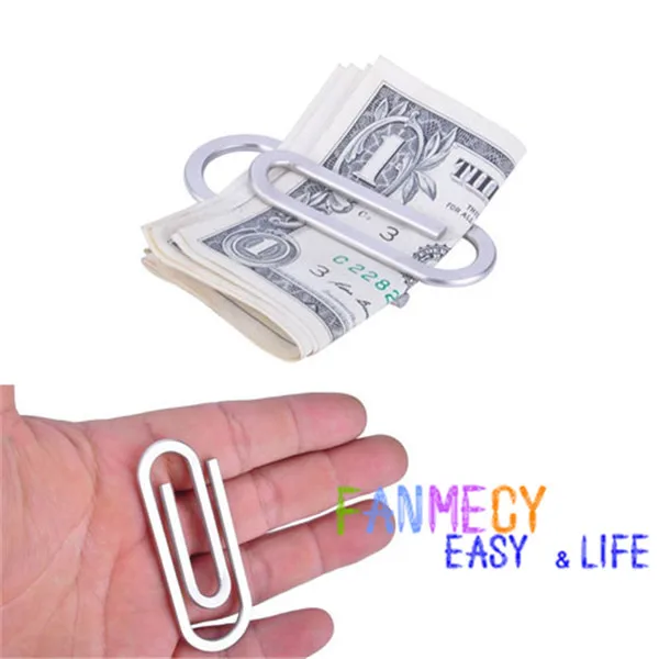 Creative Paperclip money clip Stainless steel pocket clip Card paper