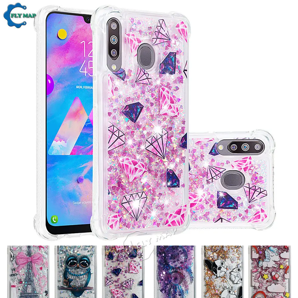 

Unicorn Owl Cover for Samsung Galaxy A40s 2019 A3050 A3050/DS SM-A3050/DS SM-A3058/DS Dynamic Liquid Debris Quicksand Back Case