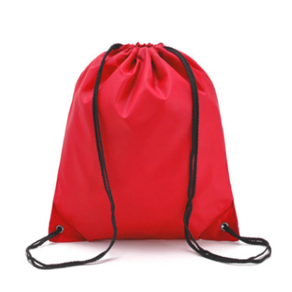 Водонепроницаемый шнурок сумка-мешок Сумка Одежда заплыва Путешествия Дети спортивный рюкзак Цвет: черный, синий красный фиолетовый оранжевый - Цвет: Красный